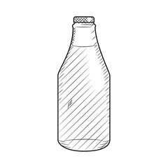 juice bottle, sketch style