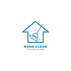 Home Clean Logo. Creative Home Clean Logo
