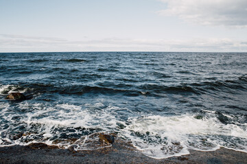 Sea waves and rocks