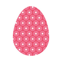 pink easter egg with decorative dots, colorful design
