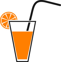 glass of orange juice icon