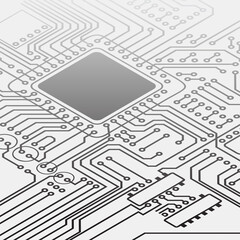 Electric circuit perspective background