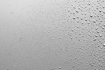 Water drops on gray background, macro