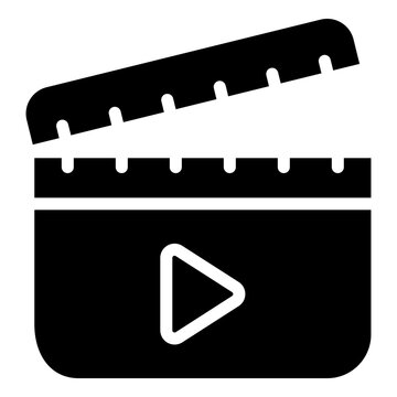 Clapperboard icon in trendy vector design