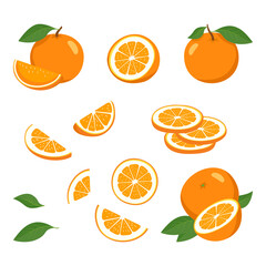 Orange icons set