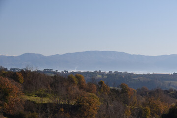 Beautiful countryside landscape near Sacrofano, in the center of Italy near Rome.