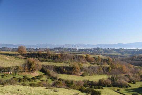 Beautiful countryside landscape near Sacrofano, in the center of Italy near Rome.