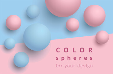 Color spheres for your design. Colored balls on the surface.
