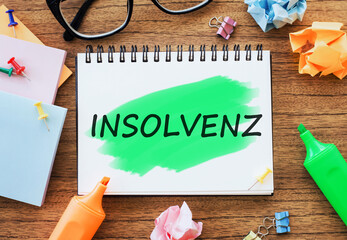 Insolvenz is the German word of bankruptcy from a law book.