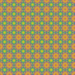 bright geometric floral pattern
