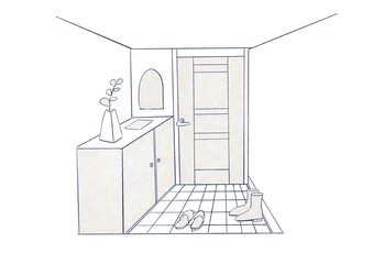 インテリア・家具・線画