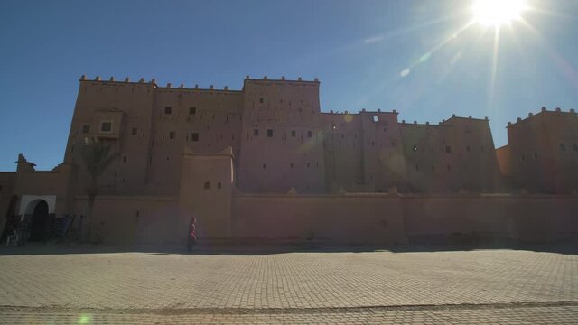 beautiful shot of the kasah of ouarzazate on a sunny day