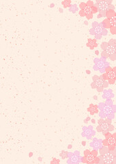 和風 桜 金箔 POP チラシ 縦 フレーム 背景 24