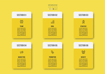 Business concept infographic template with option.