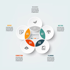 Business or marketing diagram infographic template.