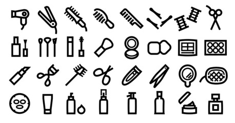 Beauty Cosmetics Icon (Bold outline version)