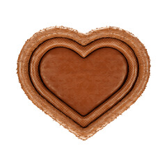 Frame chocolate hearts. 3d render