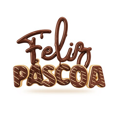 Happy easter realistic 3d render