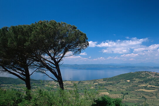 View from Montefiascone of Bolsena Lake, Lazio