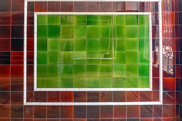 Green Tiled Wall