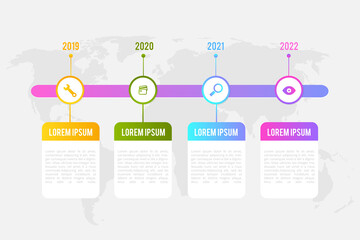 Timeline infographic template with marketing icons can be used for workflow layout, diagram, annual report.