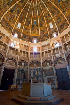 Interior of the Baptistry, Parma, Emilia Romagna