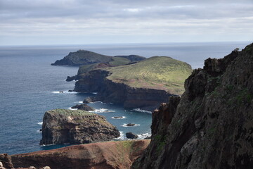 Trekking na Ponta de São Lourenço  Madeira. - obrazy, fototapety, plakaty