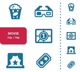 Movie, cinema Icons