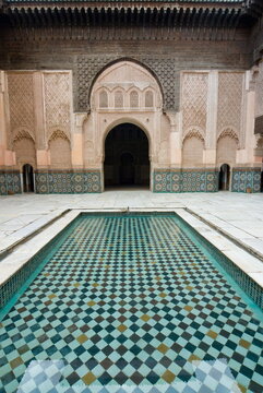 Ben Youssef Medersa (Koranic School), UNESCO World Heritage Site, Marrakech (Marrakesh), Morocco