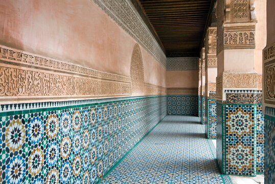 Ben Youssef Medersa (Koranic School), UNESCO World Heritage Site, Marrakech (Marrakesh), Morocco