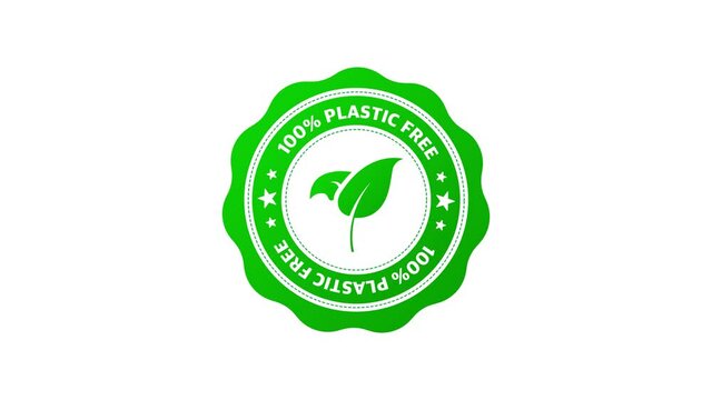 Green icon. Logo, icon, label. Organic, bio, eco symbol. Natural product. Vegetarian healthy food. Organic, bio, eco symbol. Natural product. Motion graphic.