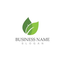 Logos of green Tree leaf ecology