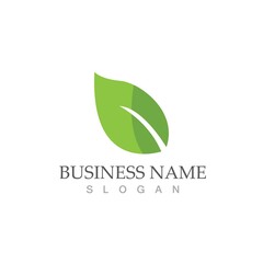 Logos of green Tree leaf ecology