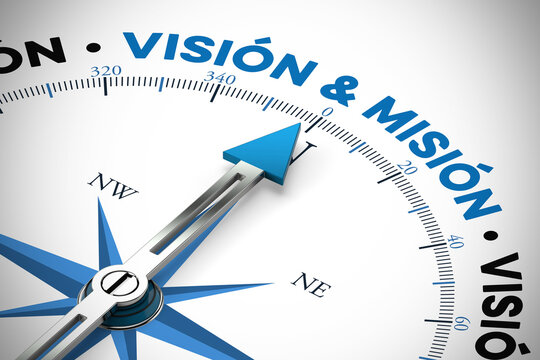 Spanish slogan Visión & Misión (Vision & Mission)