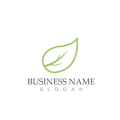 Fototapeta premium Logos of green Tree leaf ecology