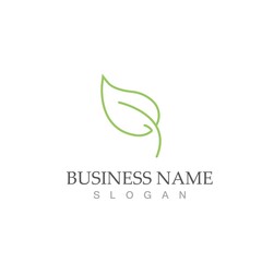 Logos of green Tree leaf ecology