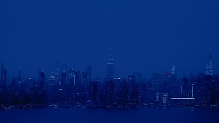 Fototapeta na wymiar abstract blue city skyline background