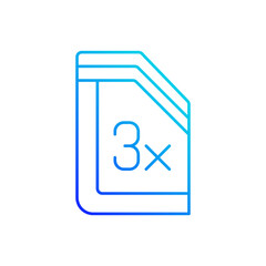 Insulated glass windows gradient linear vector icon. Heat loss prevention through glass doors and windows. Thin line color symbols. Modern style pictogram. Vector isolated outline drawing