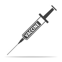 Fototapeta premium Vaccine syringe icon vector isolated