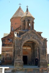 Fototapeta premium ARMENIA, KHOR VIRAP monastery with Mount Ararat in the background.It stands on the place where Saint Gregory the Illuminator was imprisoned for thirteen years.