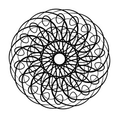 Isolated, vector shape. Black spiral rotating on a white background. Hypnotic effect. eps10