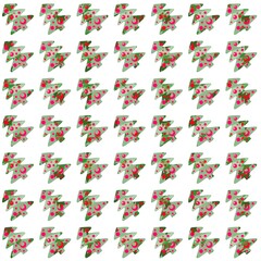 Fototapeta na wymiar Forest spruce. A repeating pattern. Merry Christmas and Happy New Year. Greeting card background design. Retro hand-drawn flat art.