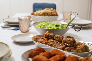 Traditional Muslim Ramadan Dinner Iftar food