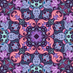 Raster ethnic nature ornamental background