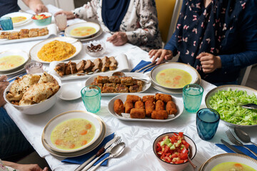 Traditional Muslim Ramadan Dinner Iftar food