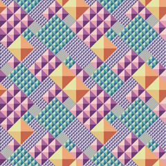 Raster triangle convex abstract Seamless pattern
