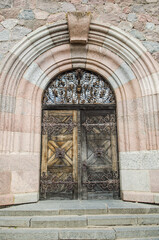 Cesvaine medieval castle doors in Latvia