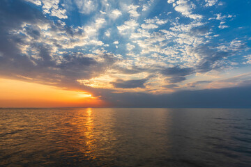 Obraz premium Beautiful sunset over the Caspian Sea