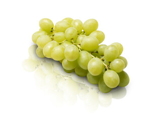 bunch of grapes isolated on white background​ with​clipping ​path​
