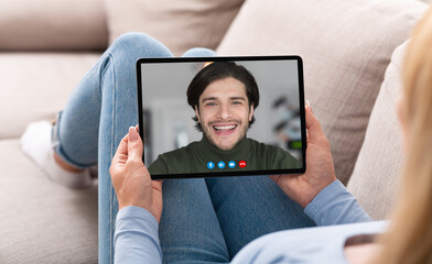 Pov Of Woman Having Video Call With Man
